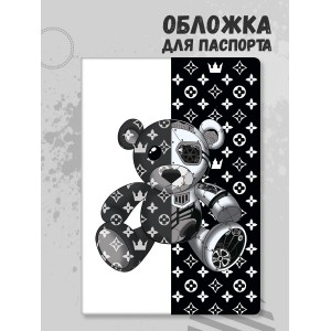 Обложка на паспорт Мишка Black